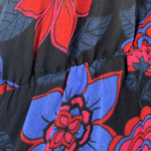 ModCloth Illuminated Elegance Chiffon Floral Halter Maxi Dress XL WhimsyGoth Fai - Picture 7 of 9